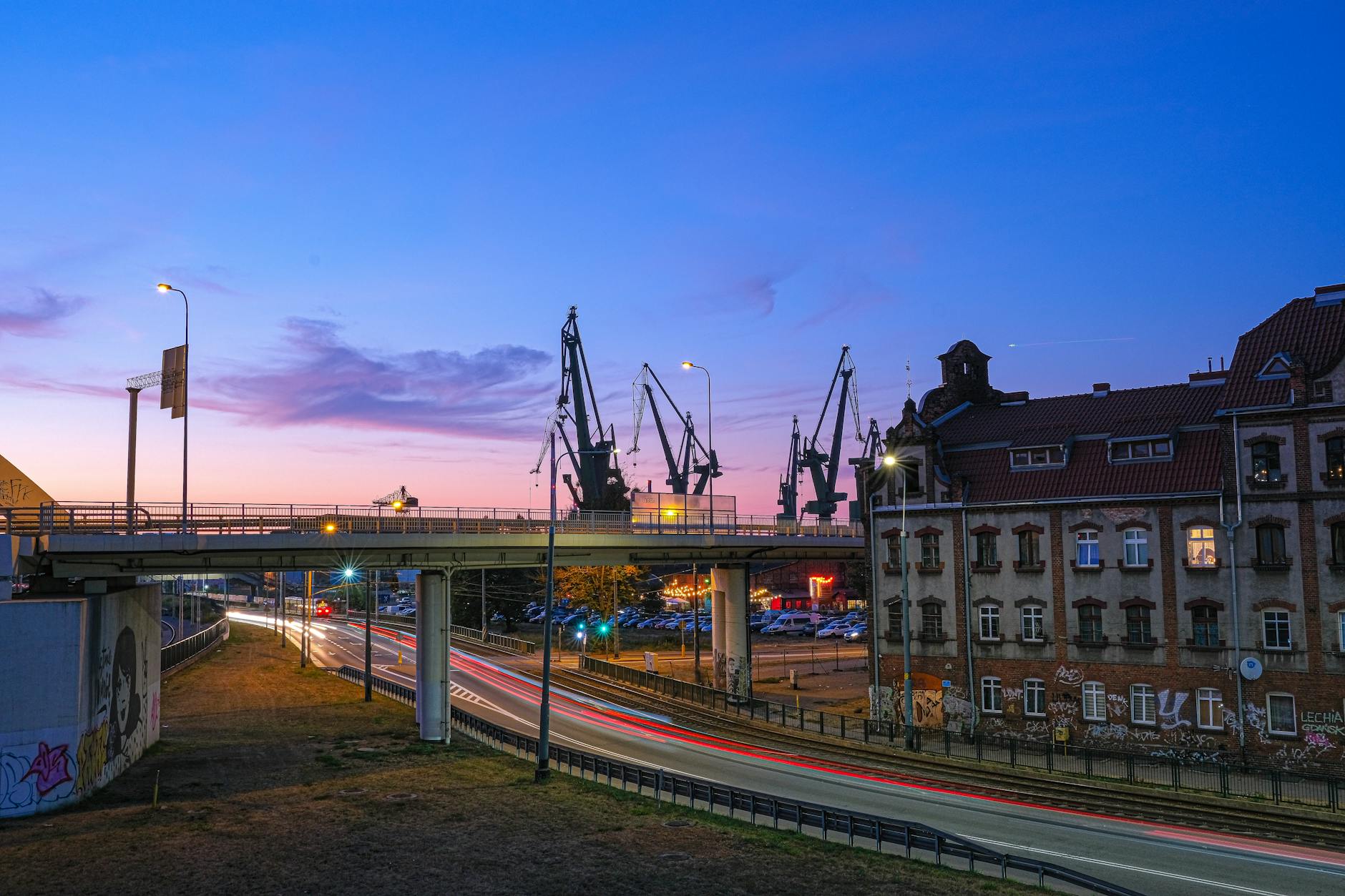 Mapa infrastruktury miasta Świnoujście z zaznaczonymi punktami usługowymi